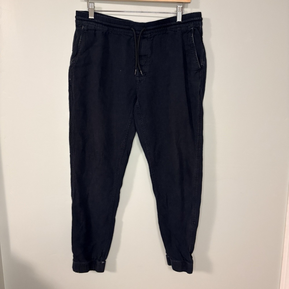 Taylor Stitch Apres Pants Mens M Indigo Lounge Drawstring Jogger Distressed